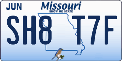 MO license plate SH8T7F
