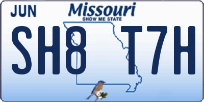 MO license plate SH8T7H