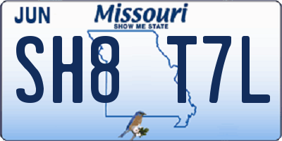 MO license plate SH8T7L
