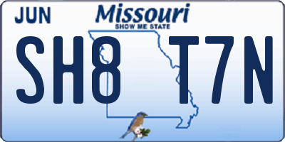 MO license plate SH8T7N