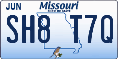 MO license plate SH8T7Q