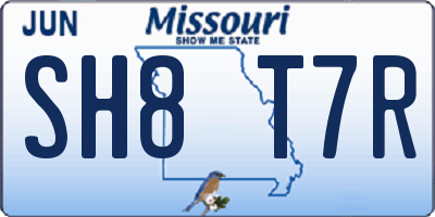 MO license plate SH8T7R
