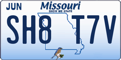 MO license plate SH8T7V