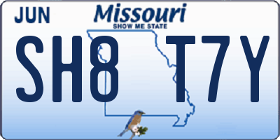 MO license plate SH8T7Y