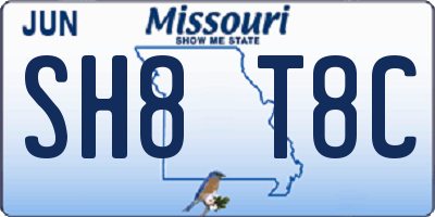 MO license plate SH8T8C