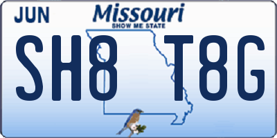 MO license plate SH8T8G