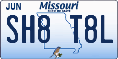 MO license plate SH8T8L