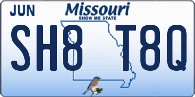 MO license plate SH8T8Q