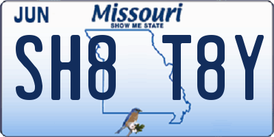 MO license plate SH8T8Y