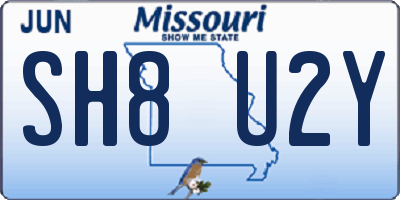 MO license plate SH8U2Y