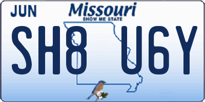 MO license plate SH8U6Y