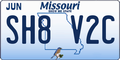 MO license plate SH8V2C