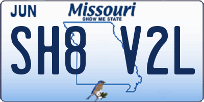 MO license plate SH8V2L
