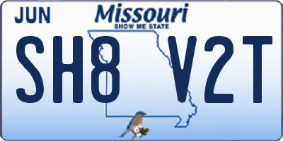 MO license plate SH8V2T