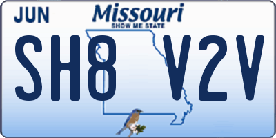 MO license plate SH8V2V