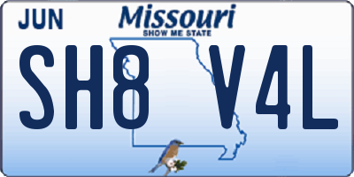 MO license plate SH8V4L