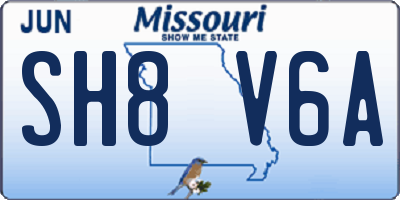 MO license plate SH8V6A