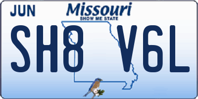 MO license plate SH8V6L