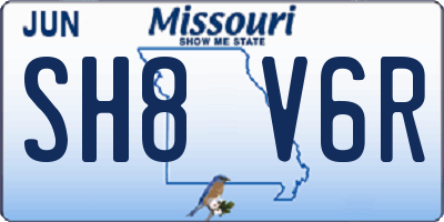 MO license plate SH8V6R