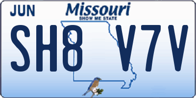 MO license plate SH8V7V