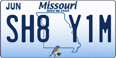 MO license plate SH8Y1M