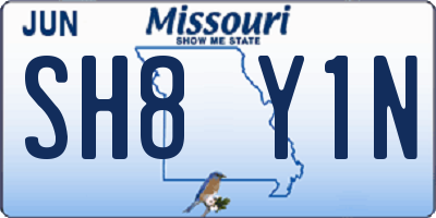 MO license plate SH8Y1N