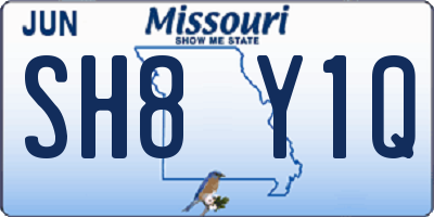 MO license plate SH8Y1Q