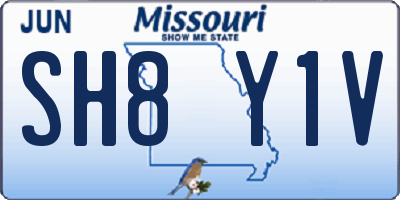 MO license plate SH8Y1V