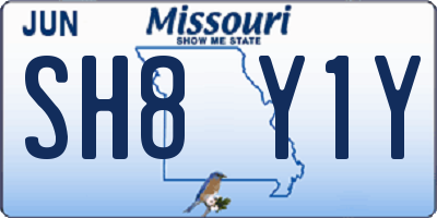 MO license plate SH8Y1Y