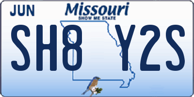 MO license plate SH8Y2S