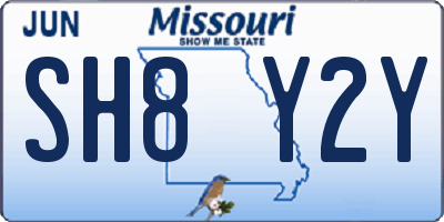 MO license plate SH8Y2Y