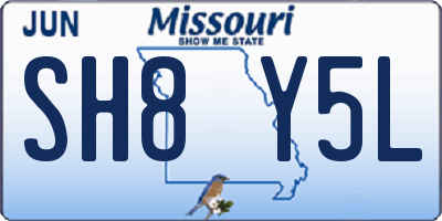 MO license plate SH8Y5L