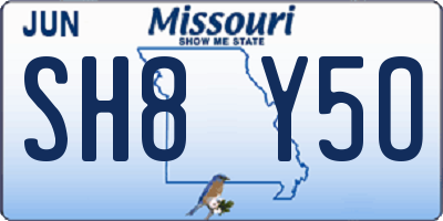 MO license plate SH8Y5O