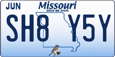 MO license plate SH8Y5Y