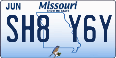 MO license plate SH8Y6Y