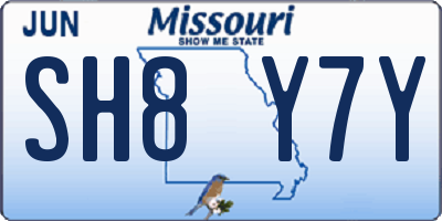 MO license plate SH8Y7Y