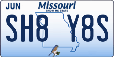 MO license plate SH8Y8S