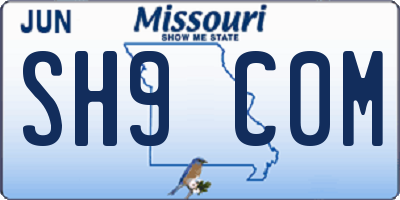 MO license plate SH9C0M