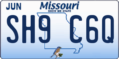 MO license plate SH9C6Q