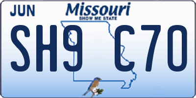 MO license plate SH9C7O