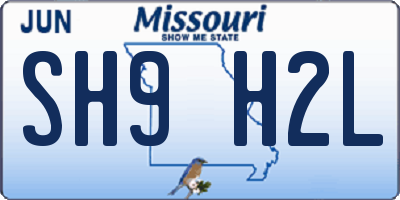 MO license plate SH9H2L