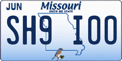 MO license plate SH9I0O