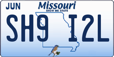 MO license plate SH9I2L