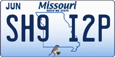 MO license plate SH9I2P