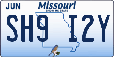 MO license plate SH9I2Y