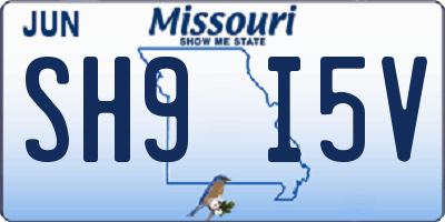 MO license plate SH9I5V