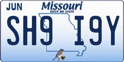 MO license plate SH9I9Y