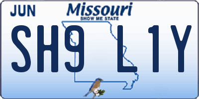 MO license plate SH9L1Y