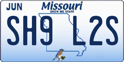 MO license plate SH9L2S