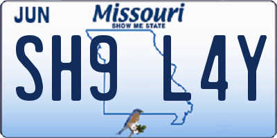 MO license plate SH9L4Y